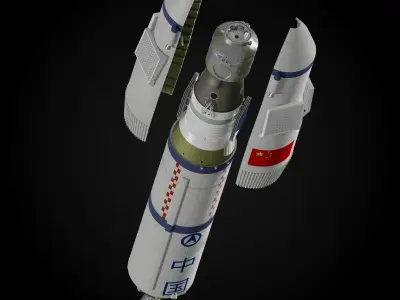 Long March 2F Rocket 3D model