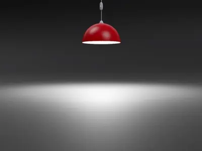 Hanging lamp  Low-poly 3D model