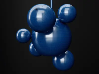 Giopato and Coombes BOLLE 6 bubble CLEAR  GOLD 3D model