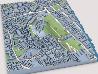 Edinburgh Castle Scotland 3D Model Landmark 3D model