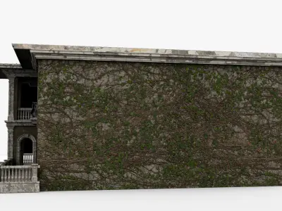 Detailed Abandoned House Low-poly 3D model