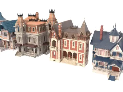 Victorian House Asset Bundle 3D model