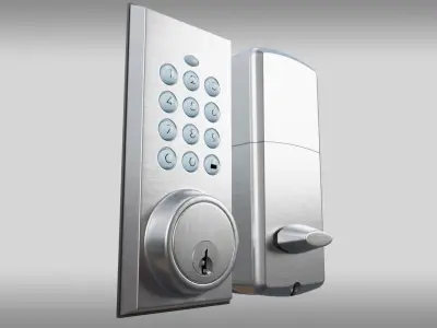 YD Digital Door Lock Low-poly 3D model