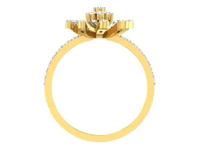 Women Ring Render 3dm STL OBJ FBX Details 3D print model 10