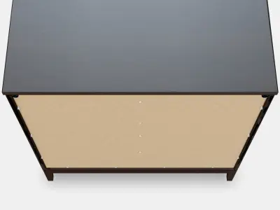 IDANAS Cabinet with bi-folded glass doors Low-poly 3D model