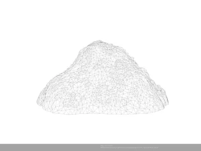 Stylized Pile of Dirt 3D Model - AI Low-poly 3D model