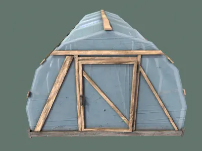 Plastic Greenhouse Low-poly 3D model