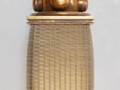 Wall lamp wicker 3D model