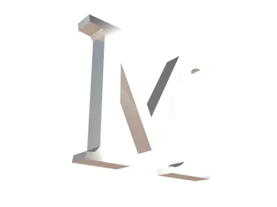 Roman Numerals 1000 v1 003 Low-poly 3D model