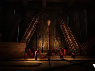 Witch Village Environment Low-poly 3D model