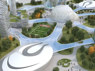 Future City Low-poly 3D model buy