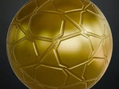 Golden Metal Plate PBR Seamless Texture