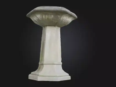 Stone Fountain  Timeless Courtyard Elegance 3D model
