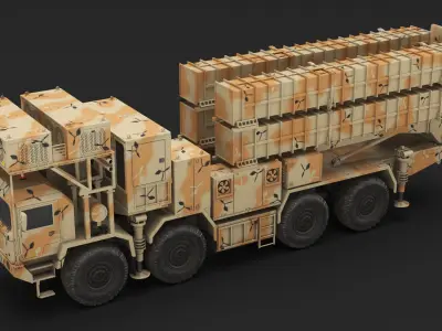 Iran Air Defence Bavar 373 Rigged for Cinema 4D 