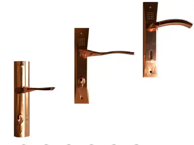 metalic door hanldels 3D model