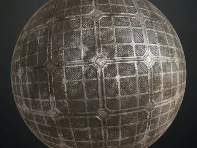 Dirt Sci-Fi Floor Transparent PBR Seamless Texture