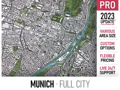 Munich Low-poly 3D model