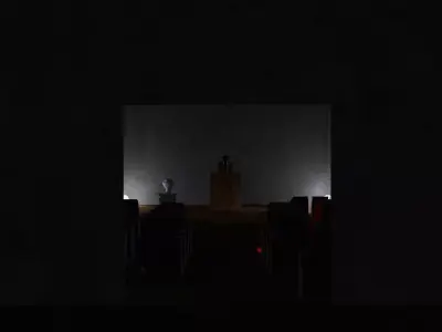 Scary horror theater scene Low-poly 3D model