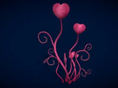 Cartoon Seaweed 8 Low-poly 3D model