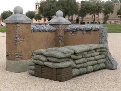 Medieval Ruins in fbx and obj formats 3D model