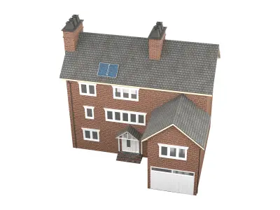 British House Design 01 Low-poly 3D model