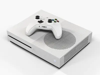 Microsoft Xbox One S  Low-poly 3D model