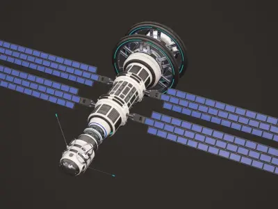 Sci Fi Satellite 02 3D model