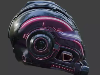 Cyber-Tech Tactical Helmet 3D Model Low-poly 3D model