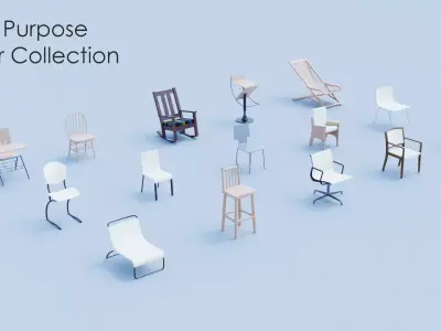 Chair Collection Indoor and Outdoor 3D model