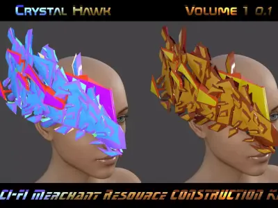 CRISTAL HAWK Vol 1 0 1 - MERCHANT RESOURCE EDITION Low-poly 3D model