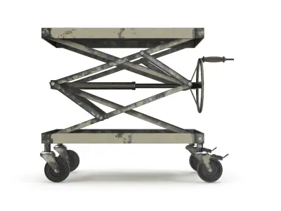 Metal Industrial table 3D model