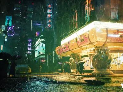 Neo Tokyo Cyberpunk Environment Low-poly 3D model