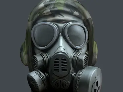 Helmet 3d model military combat Military scifi helmet Low-poly  Low-poly 3D model