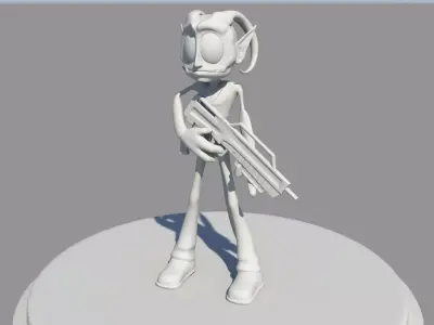 Nucleon Cartoon Alien 3D model