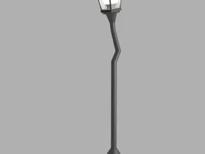 Street light Low-poly 3D model