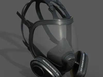 Gas mask scifi protection futuristic fantasy  Low-poly 3D model