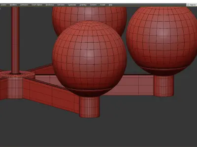 TILBURY CHANDELIER Low-poly 3D model