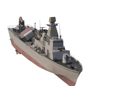 US NAVY GUIDED MISSILE PATROL BOAT 3D model
