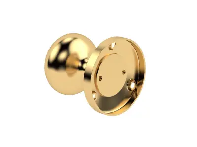 Mushroom Rim Door Knob 3D model