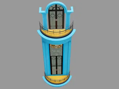 Classic Door  Windows 2 3D model