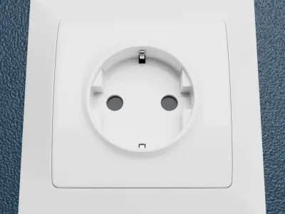 A set of switches sockets and other items with frames 3D model