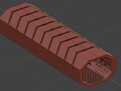 Sci Fi Corridor  3D model 48