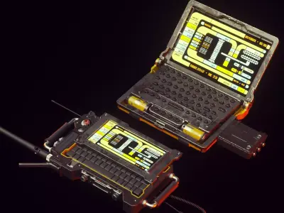 Cyberpunk  Hacking device concept 3D model