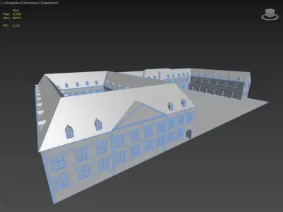 Rathaus Abtei Low-poly 3D model