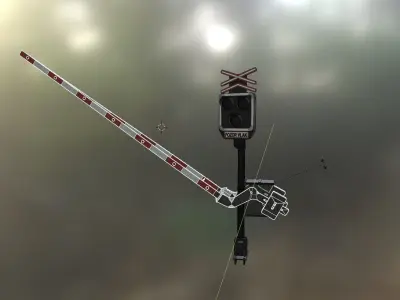 Railway Crossing 3D model