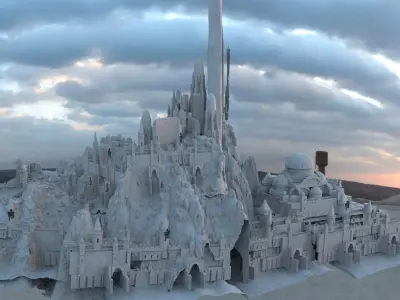 Persian Fortress City 3D model