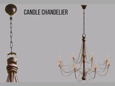 Chandelier PBR for 3d compositions 3D model