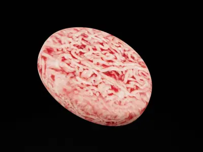 Raw Ground Beef Low-poly 3D model