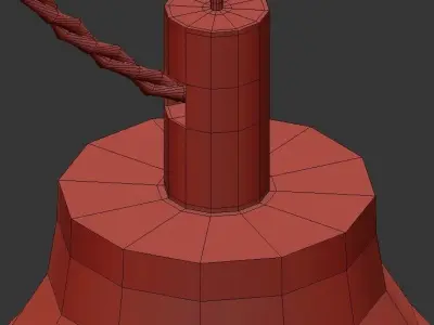 Heavy concrete pendant light - 3D model