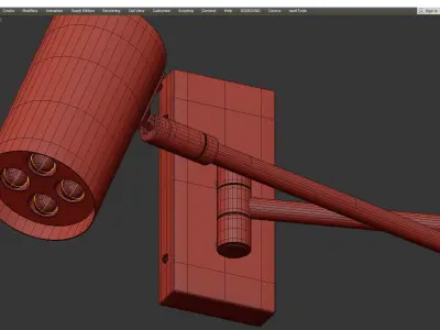 VALLBO SCONCE Low-poly 3D model